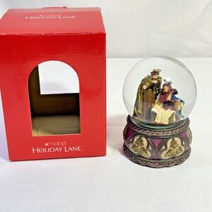 Vintage‎ 2008 Macy's Holiday Lane Musical Waterglobe HARK THE HERALD ANGELS SING